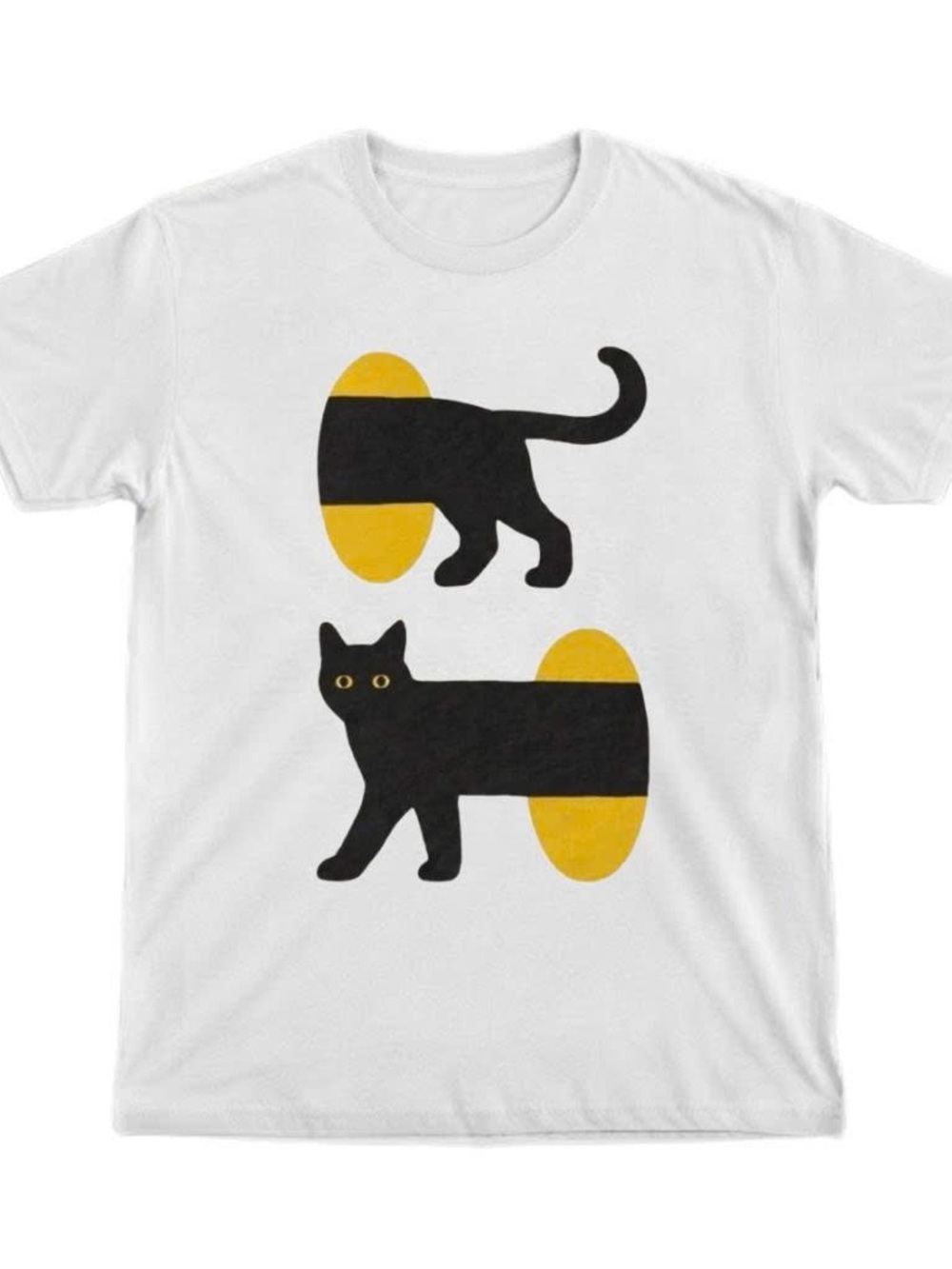Gildan White with Black Cat Graphic Tee